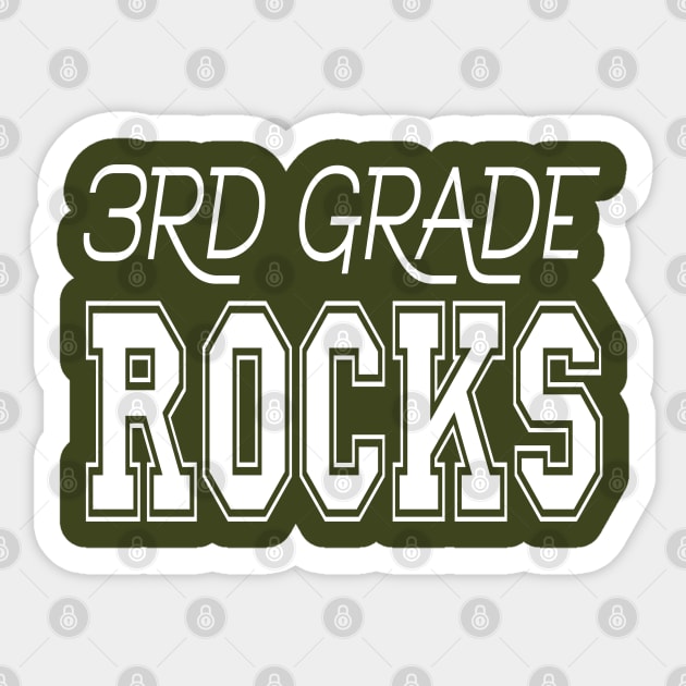 3rd Grade Rocks Sticker by PeppermintClover